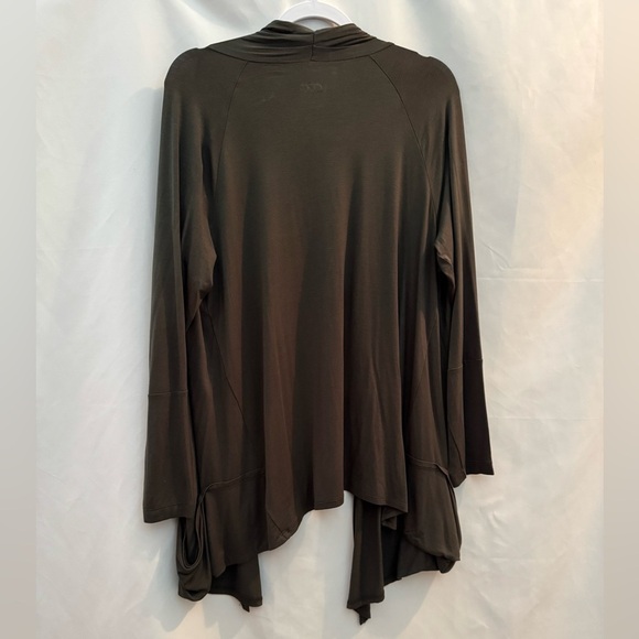 LOGO Open Front Cardigan Dark Green L - Picture 5 of 5